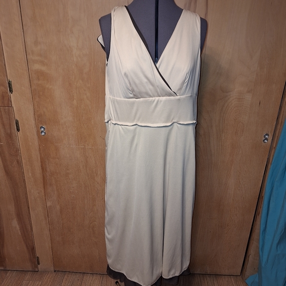 Connected Apparel Dress, Size 12, Mocha Style#T0964307M - Picture 11 of 13